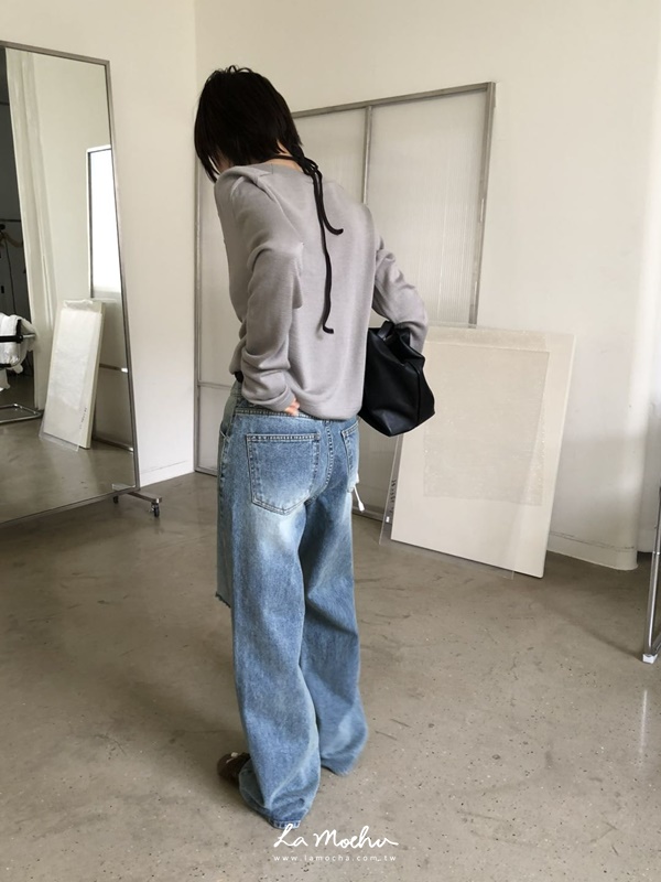 割破感牛仔長褲(闆娘.花花清單)